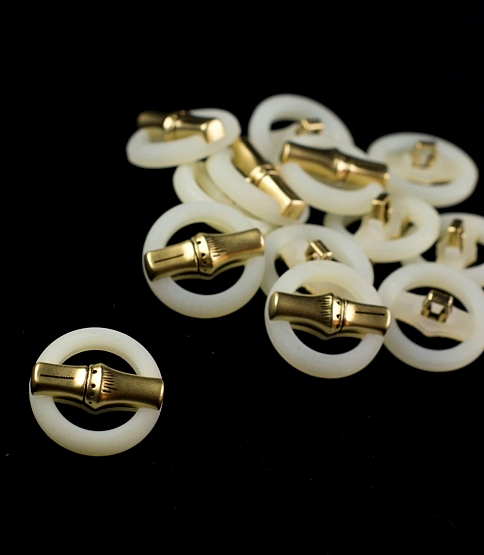 Dull Gold Toggle Shank Rim Button Size 40L x5